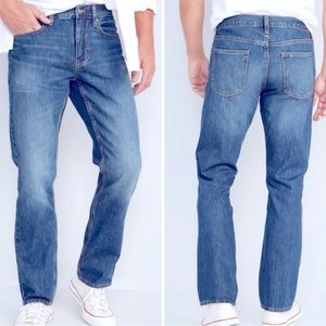 OLD NAVY Men’s Medium Wash Boot Cut Jeans - Relaxed Fit Straight Leg (bin#1)